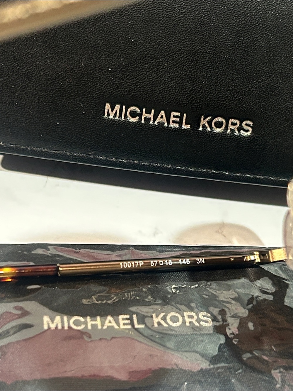 Michael Kors Gold Metal Sunglasses with Brown Gradient Lenses - Picture 4 of 4